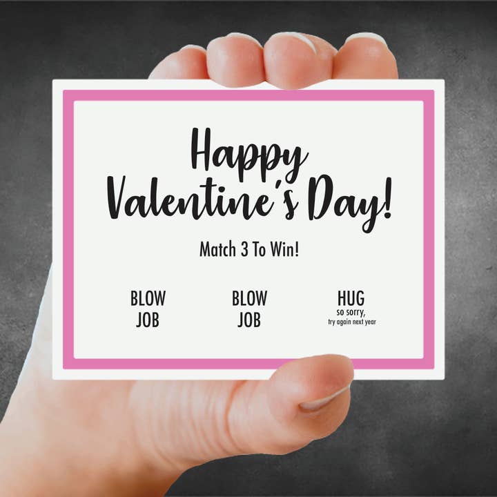 Snarky Card - Valentine - Scratch Off - HVD Match for engroshandel hos Snarky Megs