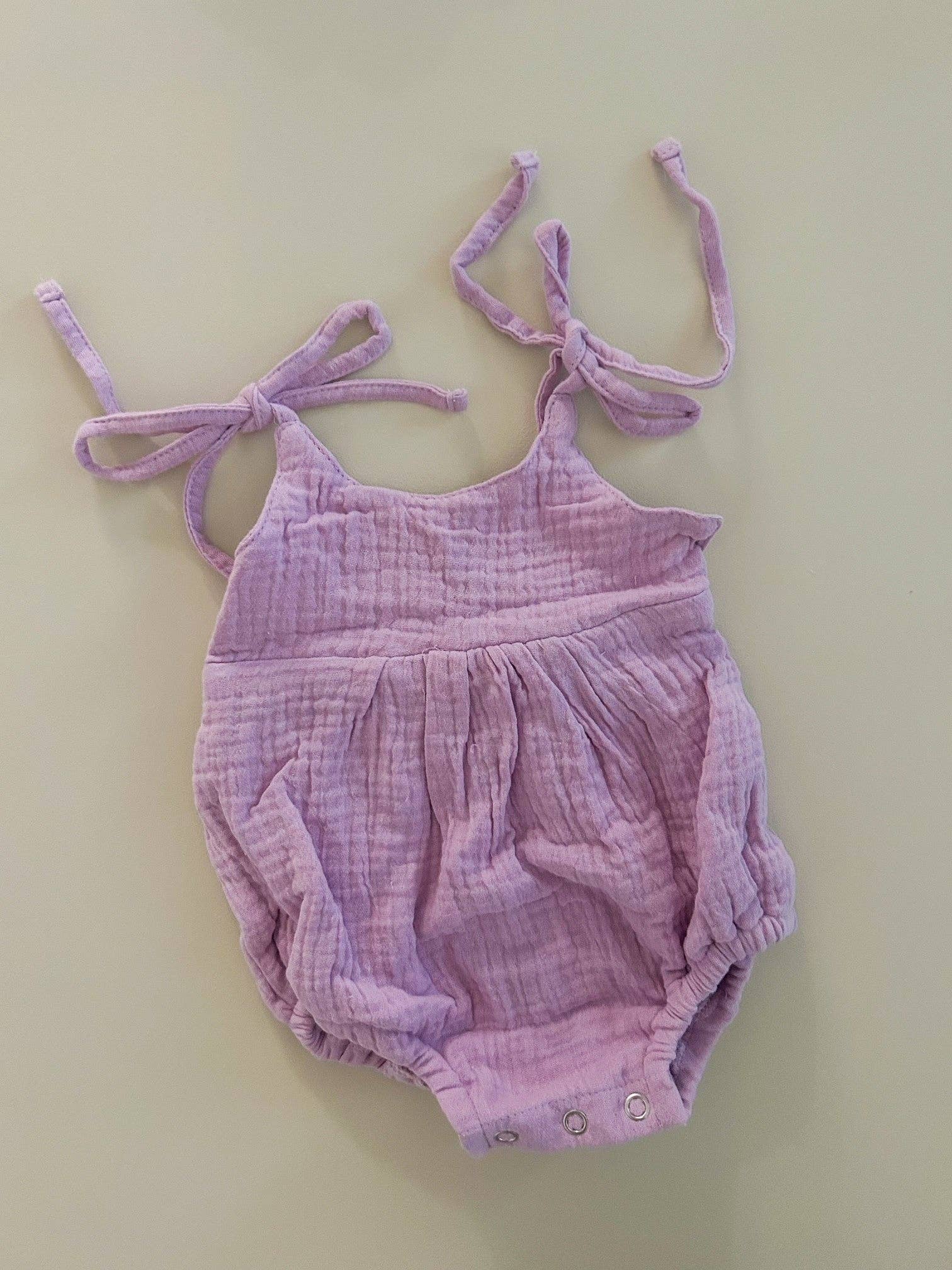 Petite + Co - Vente Body (sans pieds) – bébé - BARBOTEUSE D'ÉTÉ EN MOUSSELINE | VIOLET1