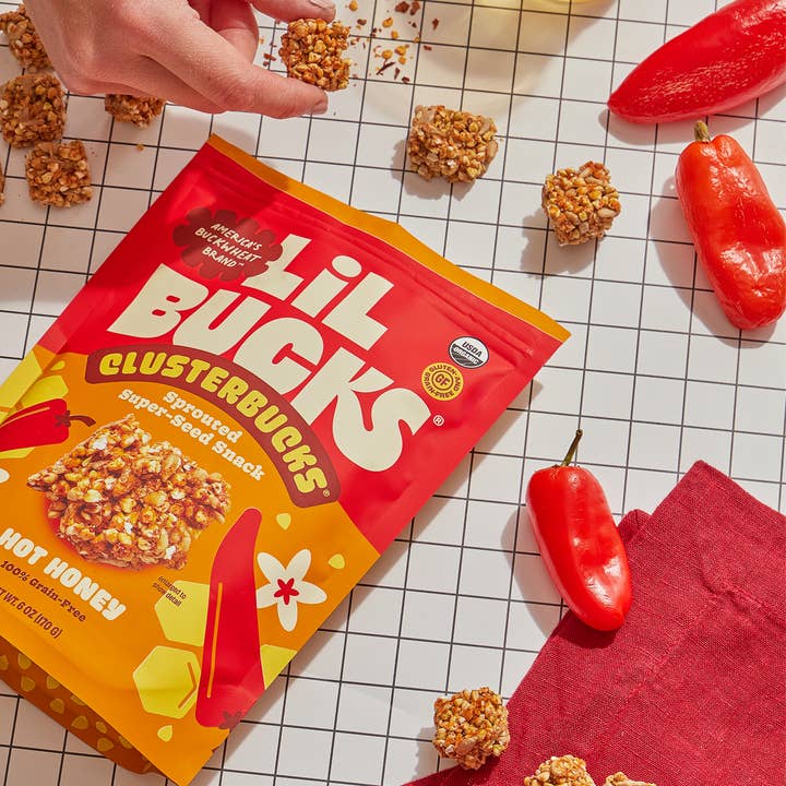 Lil Bucks - Wholesale Snack Bar - Clusterbucks Gluten-Free Bites - Hot Honey - 6pk1