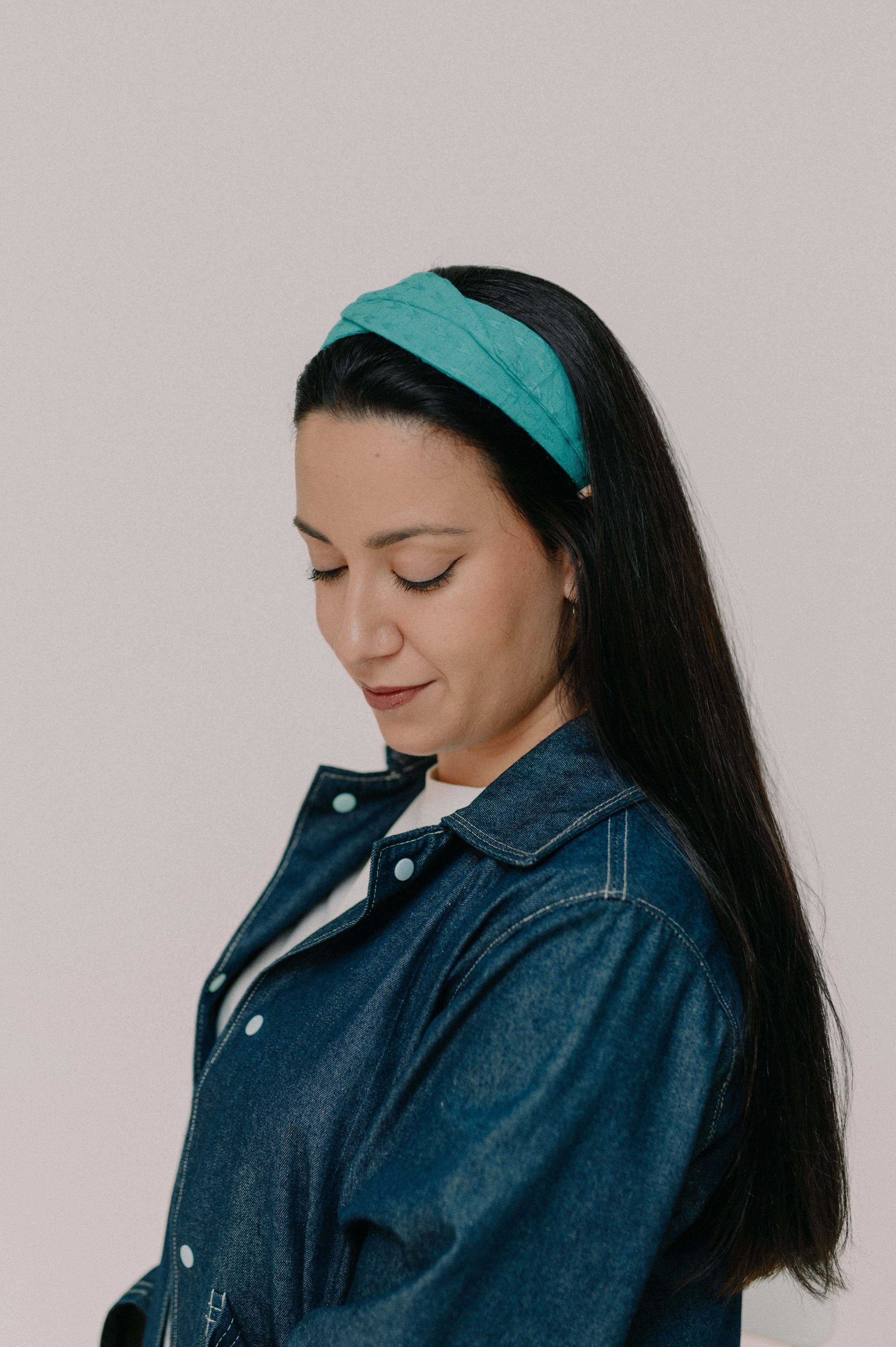 Nuevemi - Wholesale Fashion Headband - Women's - Fine Turquoise Headband-Turban1