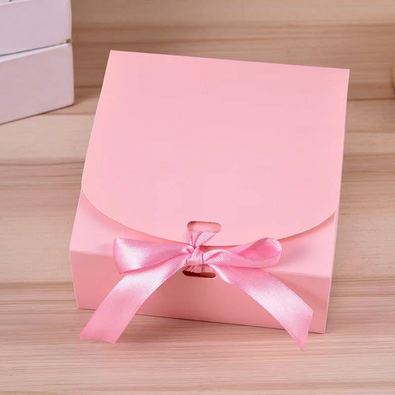 ByHome - Wholesale Gift Box - 24pcs, 5 colors 3 sizes Square Paper Gift Box w/ Ribbons5