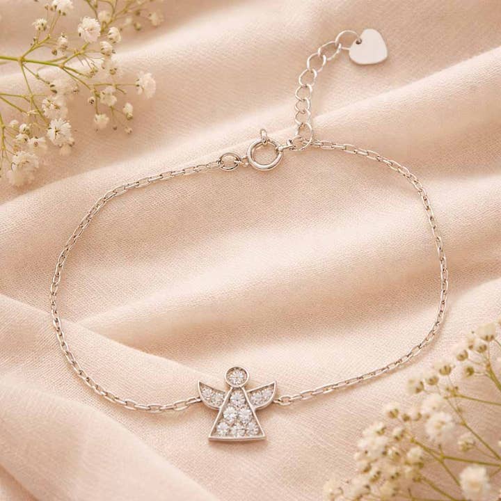 Bracciale Elna – Argento 925 con ciondolo angelo per la vendita all'ingrosso da parte di Impala