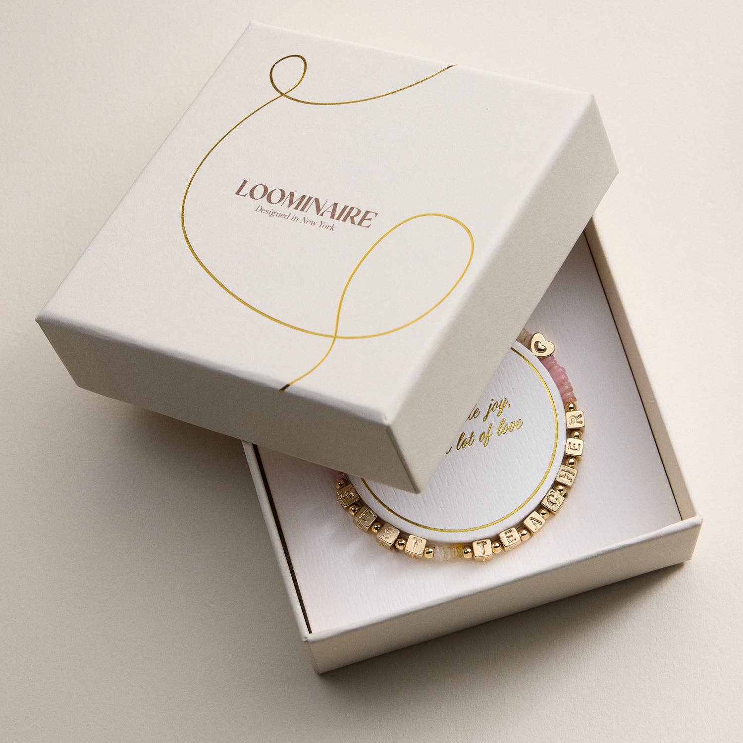 Frem - Wholesale Beaded Bracelet - Gold Dipped Beaded “Mama” Bracelet with Gold Letter Cubes & Heart Accents – Mother’s Day Stretch Bracelet5