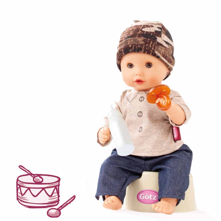 Gotz - Wholesale Doll - Kids - Gotz Aquini 13" Drink & Wet Anatomically Correct Boy Doll
