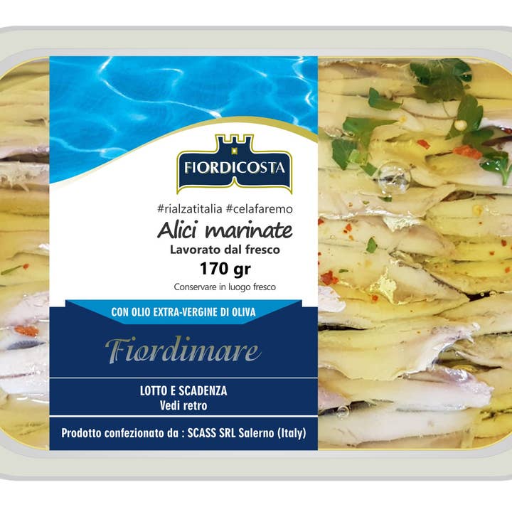 Marinated anchovies 450 gr for wholesale by Fiordicosta