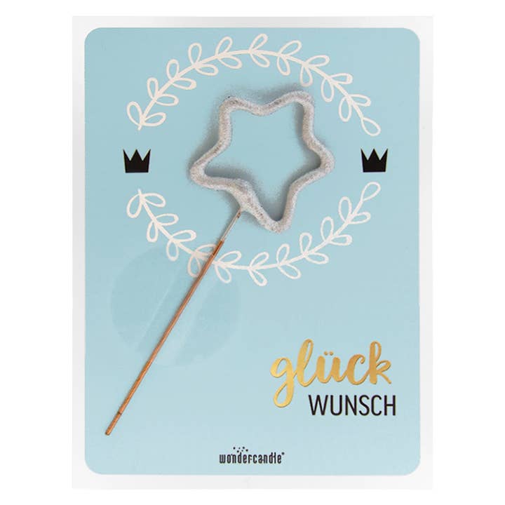 Tillykke lyseblå Mini Wondercard #287 for engroshandel hos Wondercandle