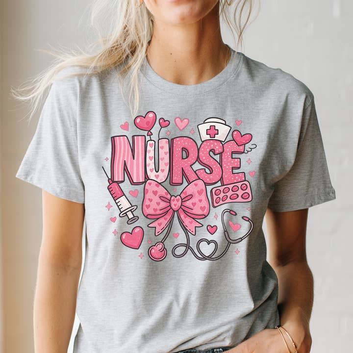 Verpleegster Valentine DTF-transfers klaar om te persen voor wholesale door Donkey Craft