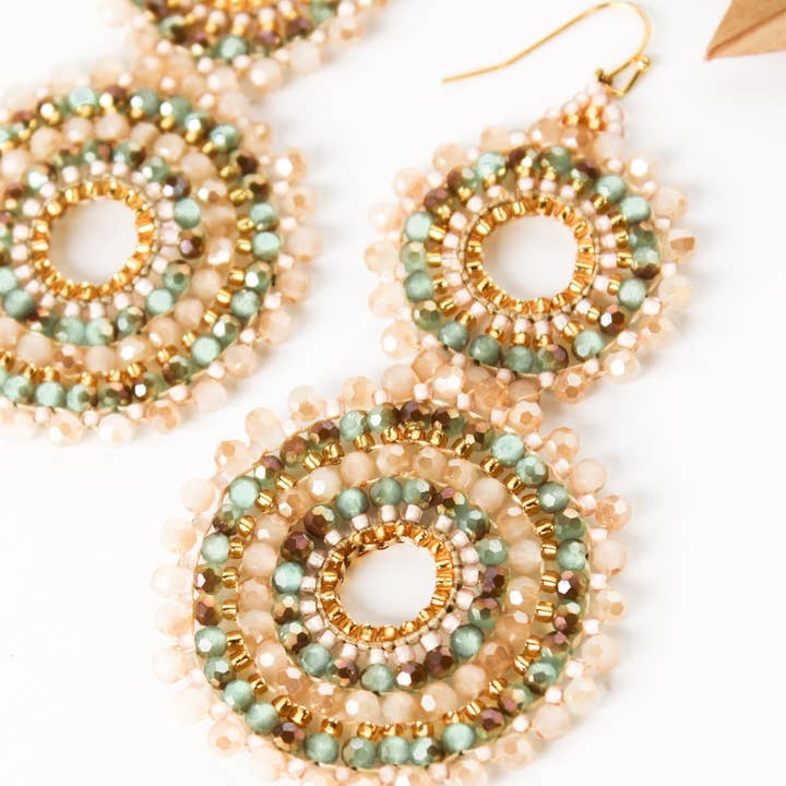 Bali Queen - Wholesale Dangle Earrings - Thai Crystal Double Circle Earrings28