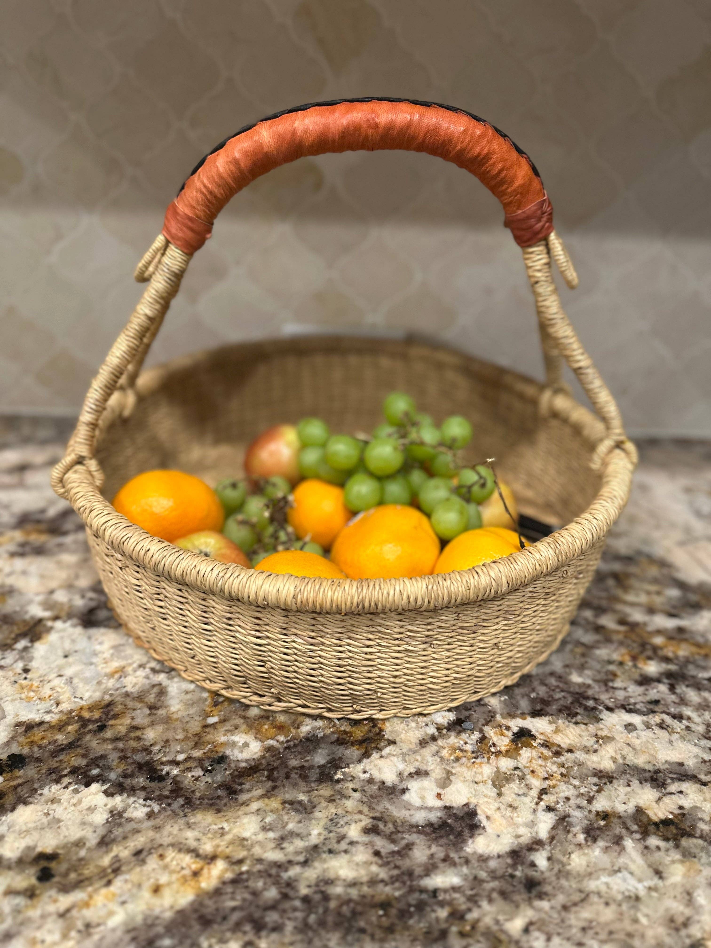 The African Home Goods - Wholesale Mand - Haverst Gevlochten Mand, Draagbare Tuin Oogstmand, voor Picknick, Paaseieren, Opslag, Verzamelen van Producten en Eieren10