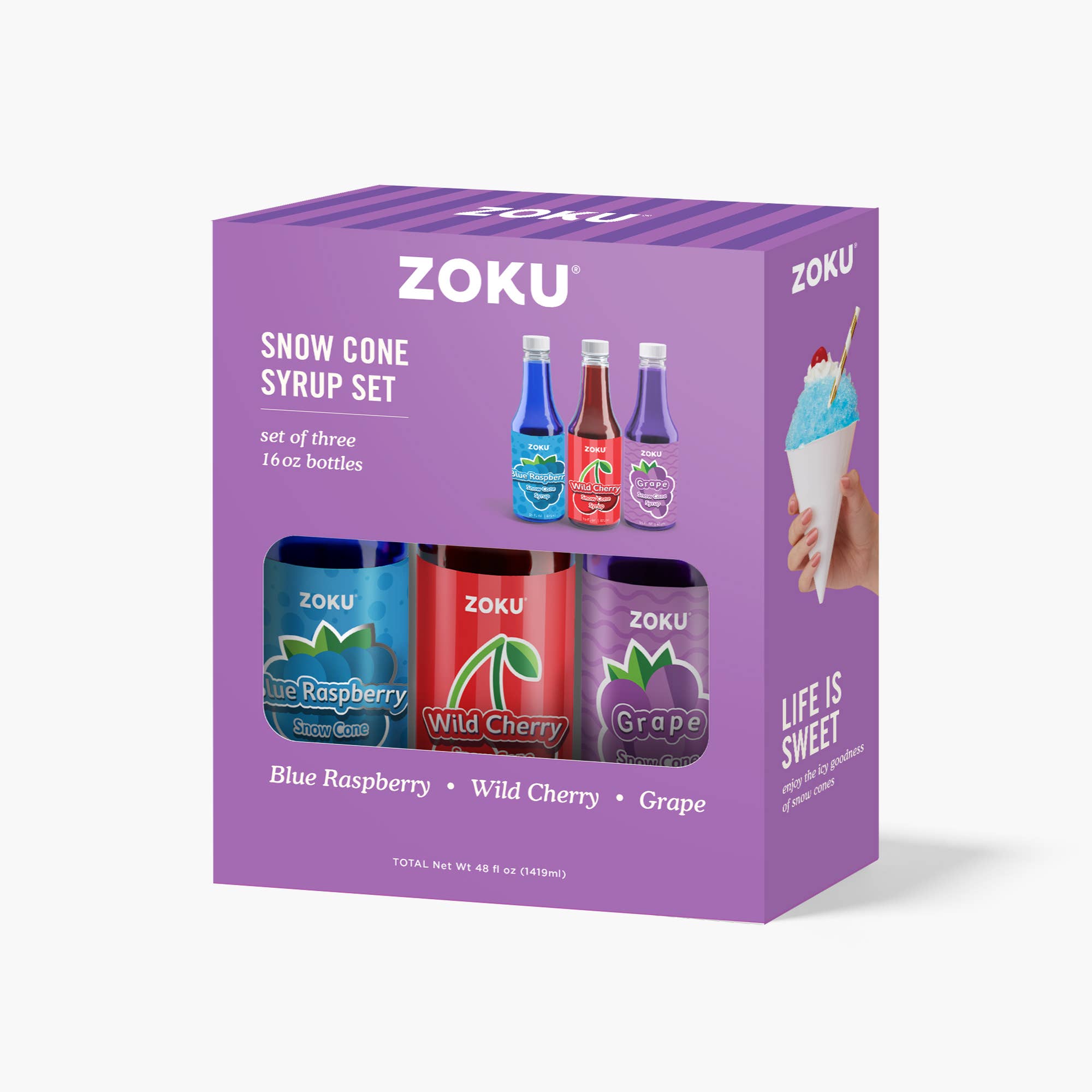 Zoku - Wholesale Flavored Syrup - Snow Cone Syrup Set of 3 1