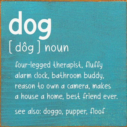 SAWDUST CITY – Engroshandel Skilt – Hund [hund] navneord - Firbenet terapeut, blødt træskilt5