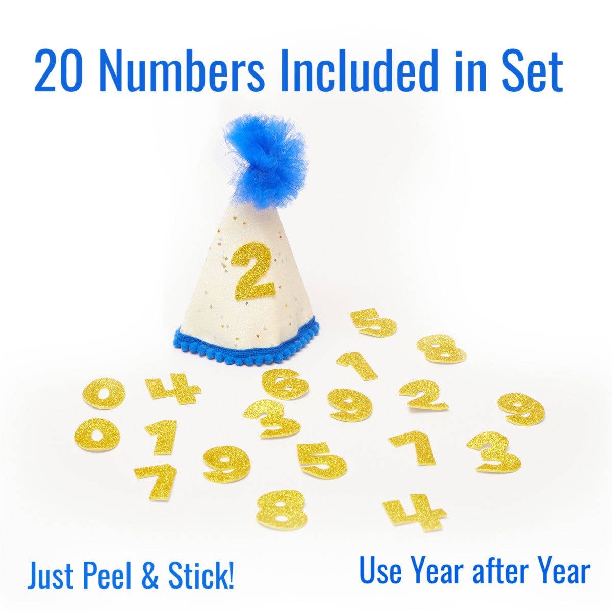 PetLondon – wholesale Pet hat – Dog – Dog Party Hat with sticky numbers-Save 30% set of 10 hats6