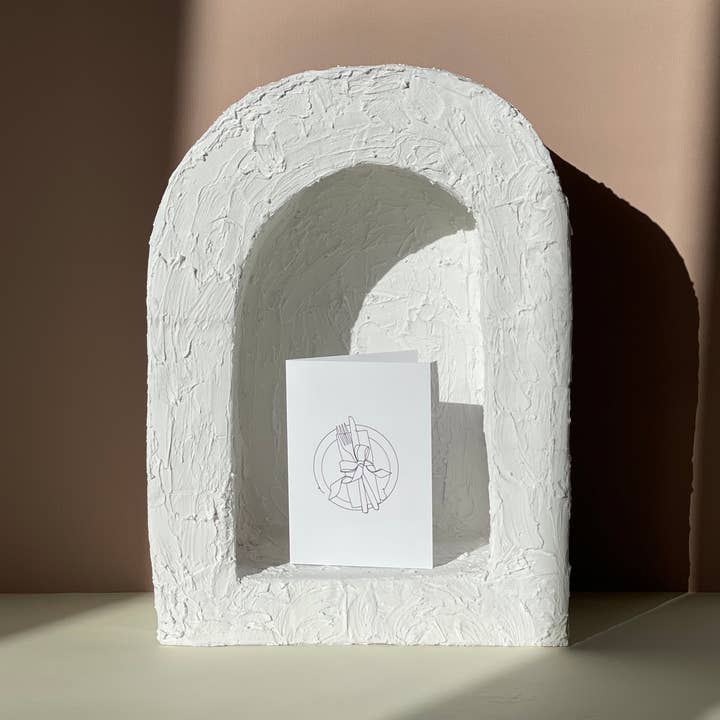 Biglietto di auguri natalizio minimalista a riga per la vendita all'ingrosso da parte di Forma Candle Studio