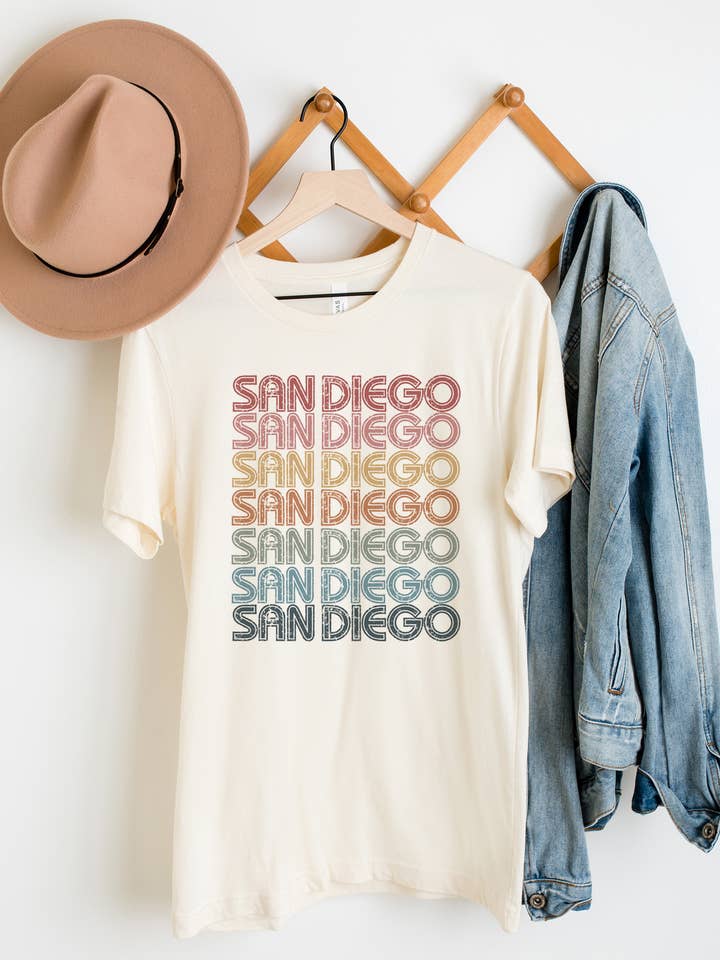 Retro Repeat Earth Tones Adult Tee (Customizable) for wholesale by Morado Designs