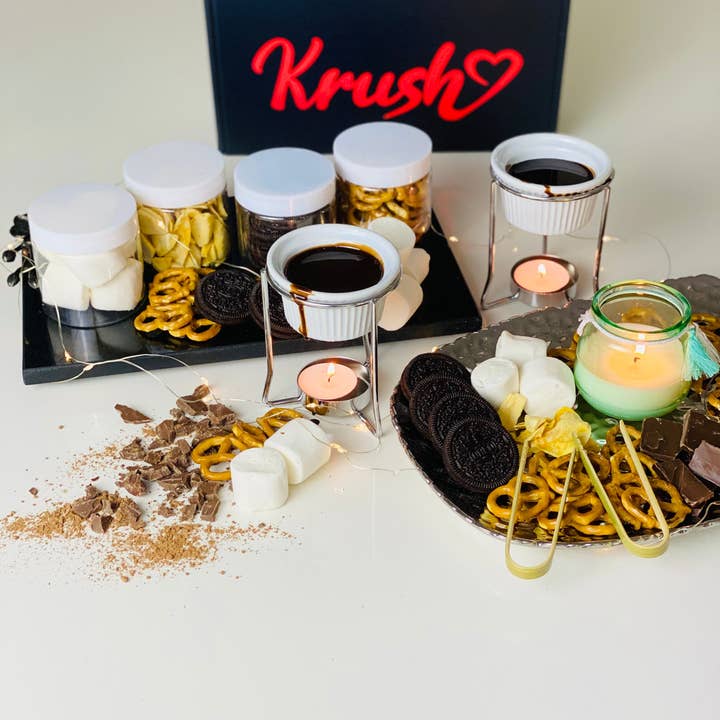Krush Dates - Wholesale Chocolate Box - BESTSELLER! Chocolate Fondue Date Night Box for Two4