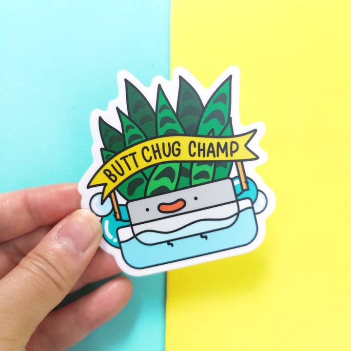 Home by Faith - Wholesale Sticker - Butt Chug Champion Plant Vinyl Sticker