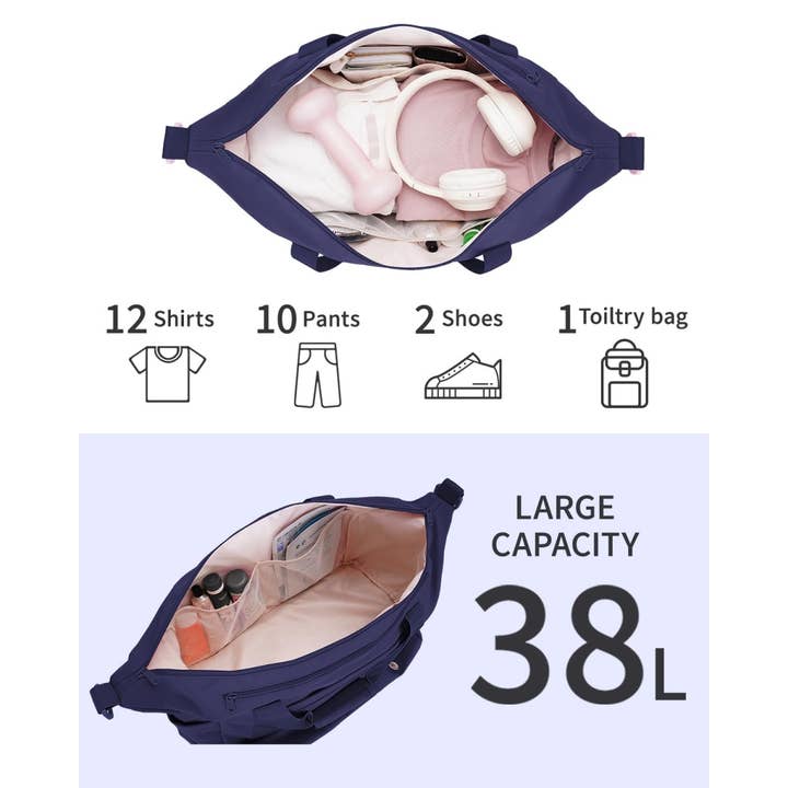 wandf – Saco de viagem - Unissexo por atacado – Saco de Viagem Duffel de Fim de Semana para Noite Mala de Mão Sacos de Mão21