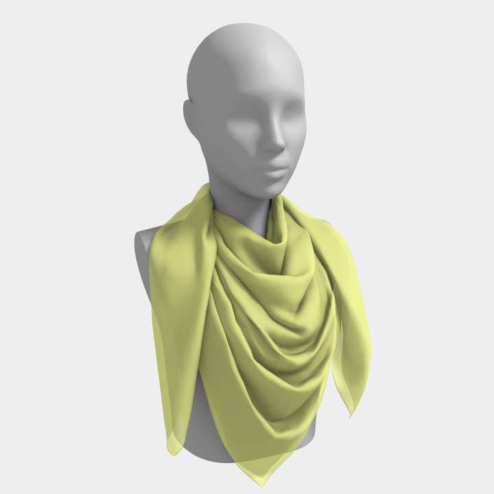 Butter Yellow Luxury Silk Scarf Square for wholesale by Rainbow City