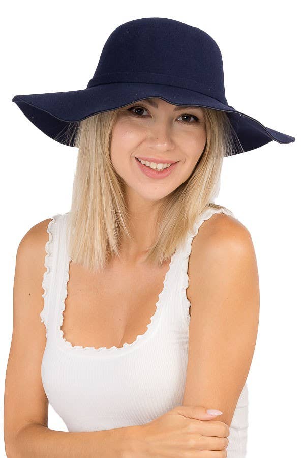 Cap Zone - Wholesale Fedora - Women's - Floppy Sun Hat with Bowknot Wide Brim Felt Hat7