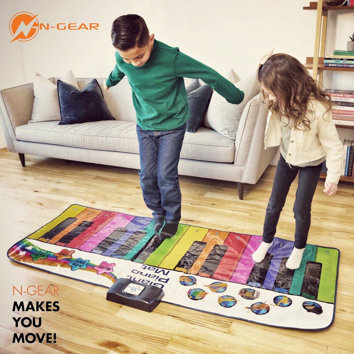 N-GEAR - Vendita all'ingrosso Gioco musicale - Bambini e neonati - N-GEAR Tappeto musicale XXL da 180 cm per bambini - Piano interattivo da ballo4