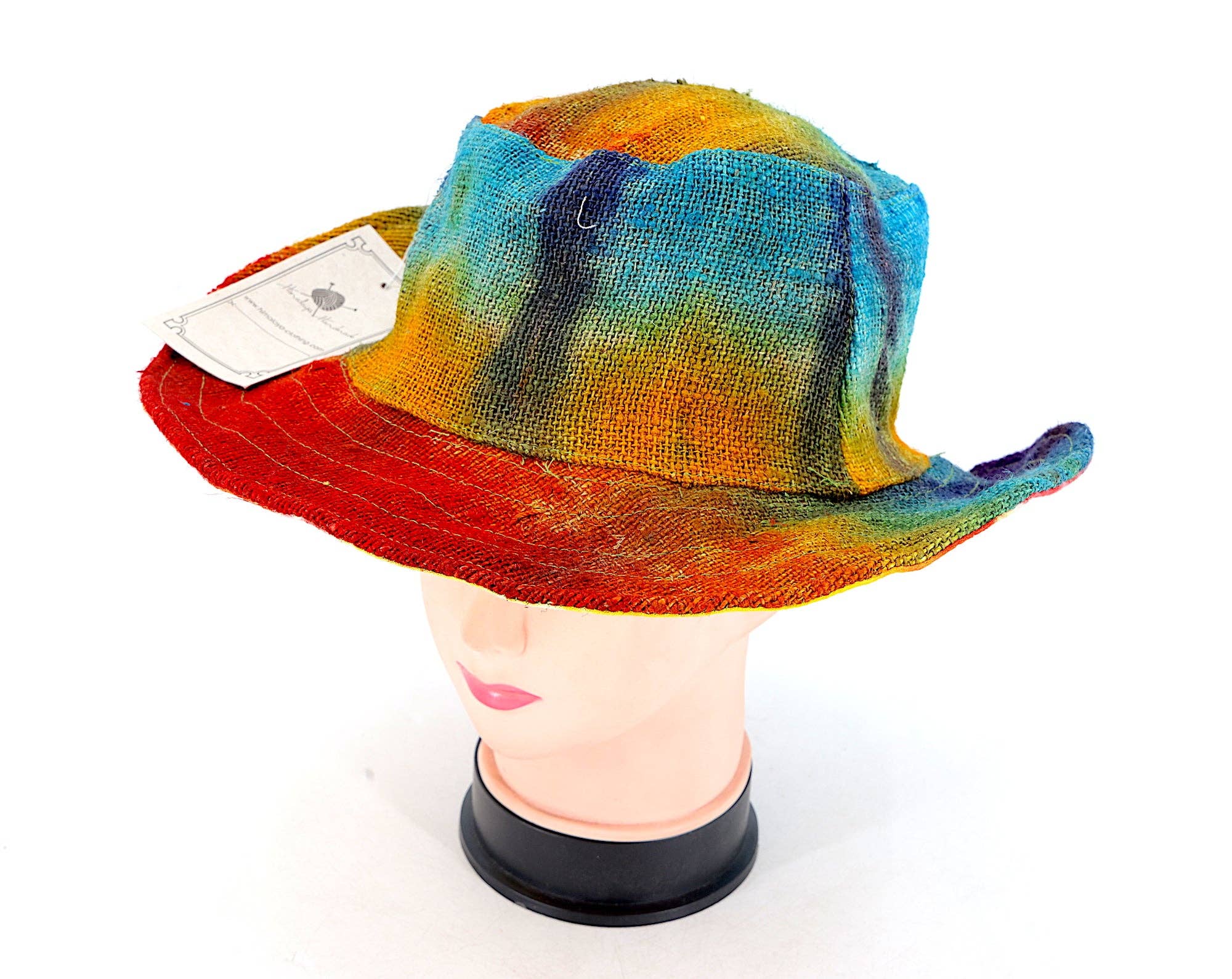 Himalaya Handmade - Vente Bob – femme - Chapeau bohème hippie tie-dye fait main à 100% chanvre22