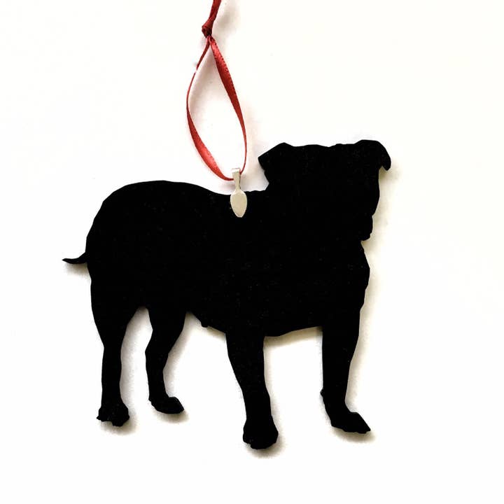 Toad Hill Farm - Wholesale Ornament - Bulldog Ornament - Laser Cut Wood Dog Christmas Ornaments2