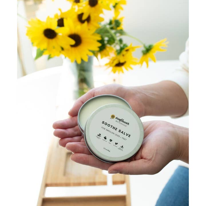 Sunflower Motherhood - Wholesale Healing Salve/Balm/Cream - Soothe Salve for Swollen Legs + Feet For Pregnant Moms1