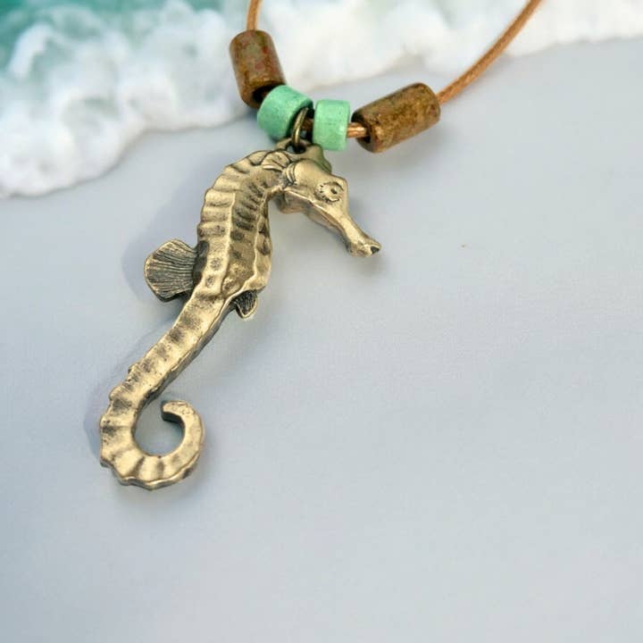 Big Blue by Roland St John - Wholesale Pendant/Charm Necklace - Realistic Seahorse1
