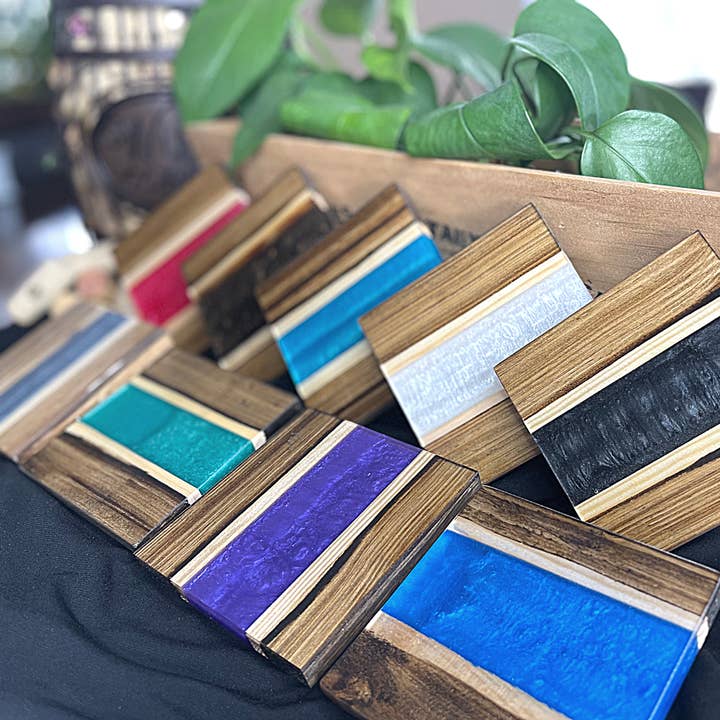 Epoxy River Coasters (Set of 4) for wholesale by Sura Chic LLC