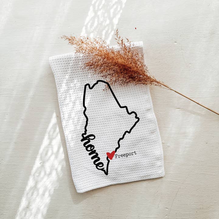 521handmade - Wholesale Tea Towel - Maine State Kitchen Towel - Custom City & State Tea Towel 1