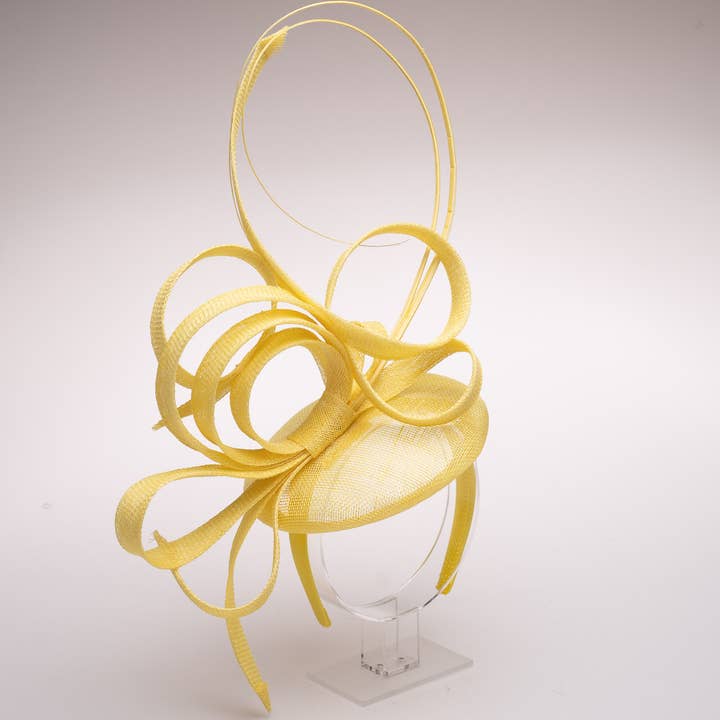 KaKyCo - Wholesale Straw Hat - Women's - Sinamay Fascinator Headband, Ribbon 3D Design | 5909H10