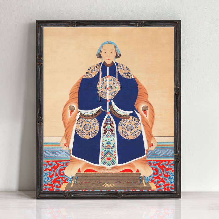 Creative Monsoon - Wholesale Art print - Vintage Chinese Ancestor Woman In Headdress Print0