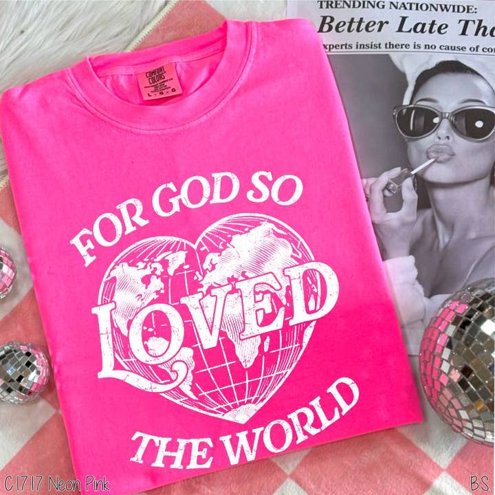 Bama Screens - Wholesale Sublimation Transfer - Heart Globe For God So Loved #BS7728