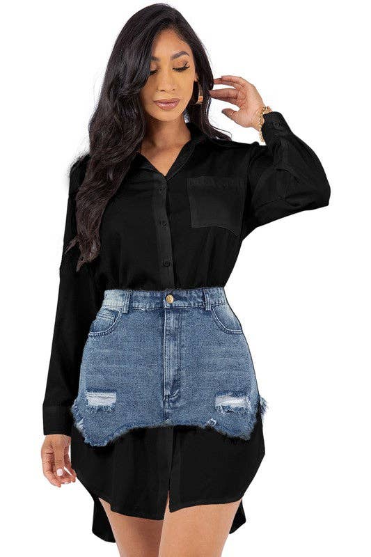 By Claude – Großhandel Kleid – Damen – Damen Hemdblusenkleid 2-teilig4