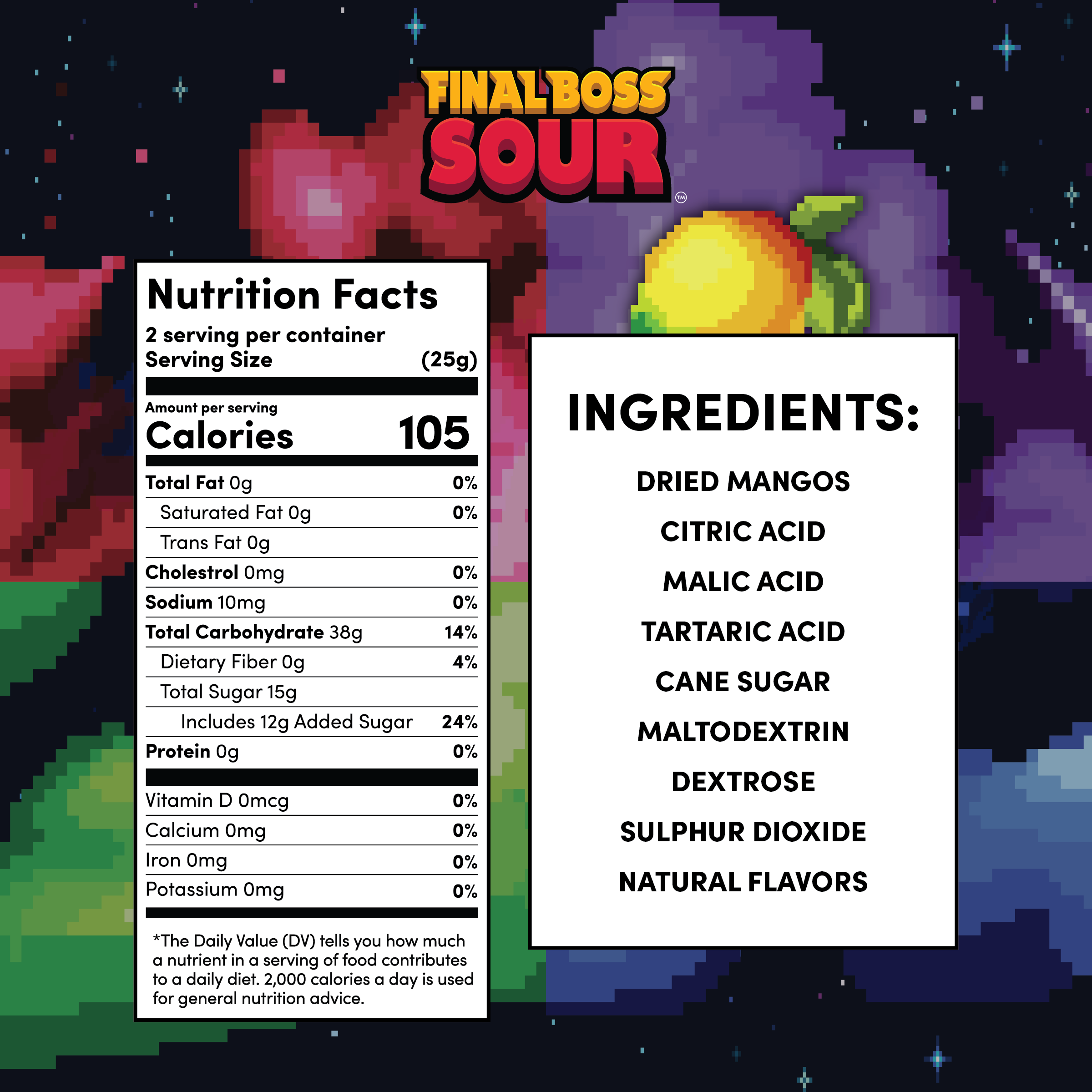 Final Boss Sour - Wholesale Gummy - Mango Dippers 1-Pack (Blue Razz, Green Apple, Grape, Cherry)7