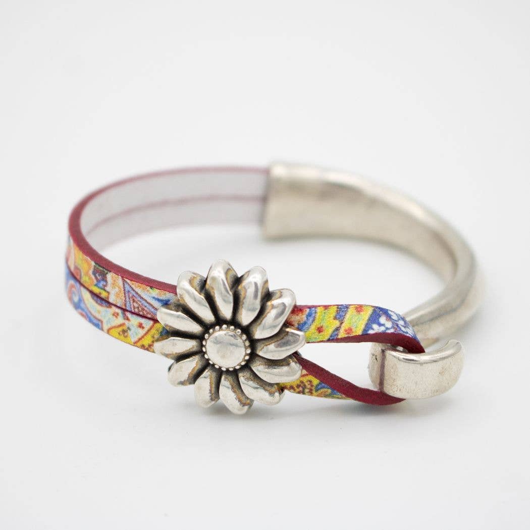 Montana Leather Designs - Wholesale Cuff Bracelet - (HC) Sunflower Half Cuff0