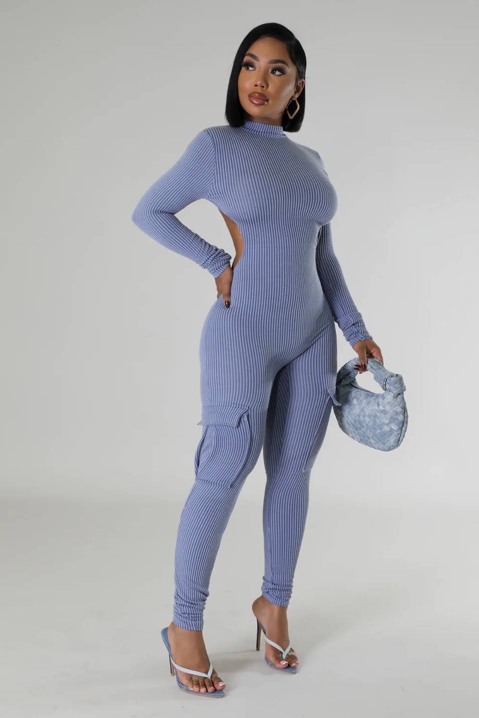 Boswell - Wholesale Jumpsuit - Women's - POCKET DETAIL OPEN BACK JUMPSUIT1