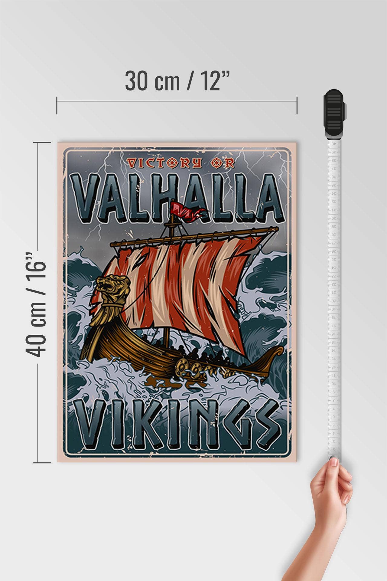 Femer - Wholesale Sign - Valhalla Vikings wooden ship sign 30x40 cm gift decoration4