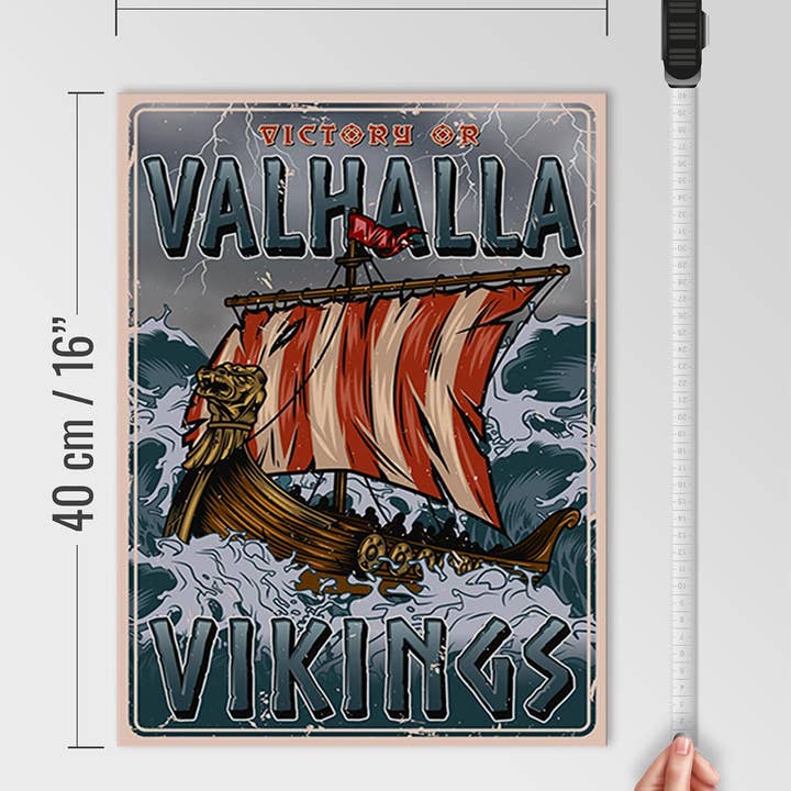 Femer - Wholesale Sign - Valhalla Vikings wooden ship sign 30x40 cm gift decoration4