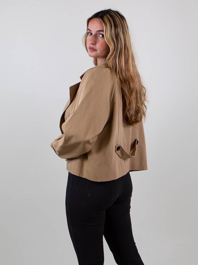 KZELL PARIS - Wholesale Trenchcoat - Dames - Korte trenchcoat met knopen en reverskraag (8681)9