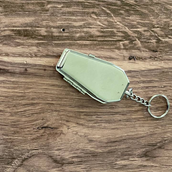 The Silver Spider - Wholesale Ashtray - Sartre Hell is Other People coffin Ashtray keychain Engraved5