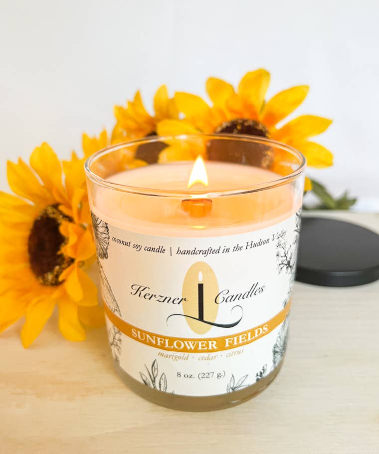 Kerzner Candles LLC - Wholesale Jar/Filled Candle - Sunflower Fields 8 oz. candle 1