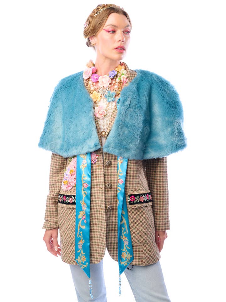 Aratta | Women's Fashion - Wholesale Blazer - Women's - Diana Beige Floral Blazer | Plaid Blazer | Flowery Jacket30