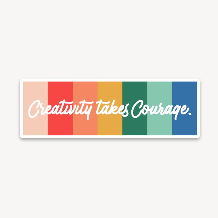 Summit Supply Shop - Wholesale Sticker - Creativity Takes Courage Die-cut Sticker0