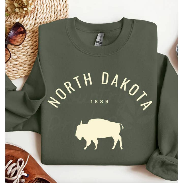 North Dakota Crewneck for wholesale by 85th Avenue Shop