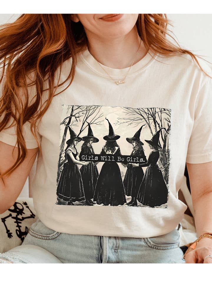 Girls Will Be Girls Witchy T-Shirt for wholesale by Lunastry