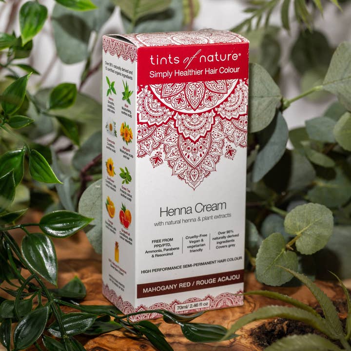 Henna Cream Mahonierode semi-permanente haarverf voor wholesale door Tints of Nature US