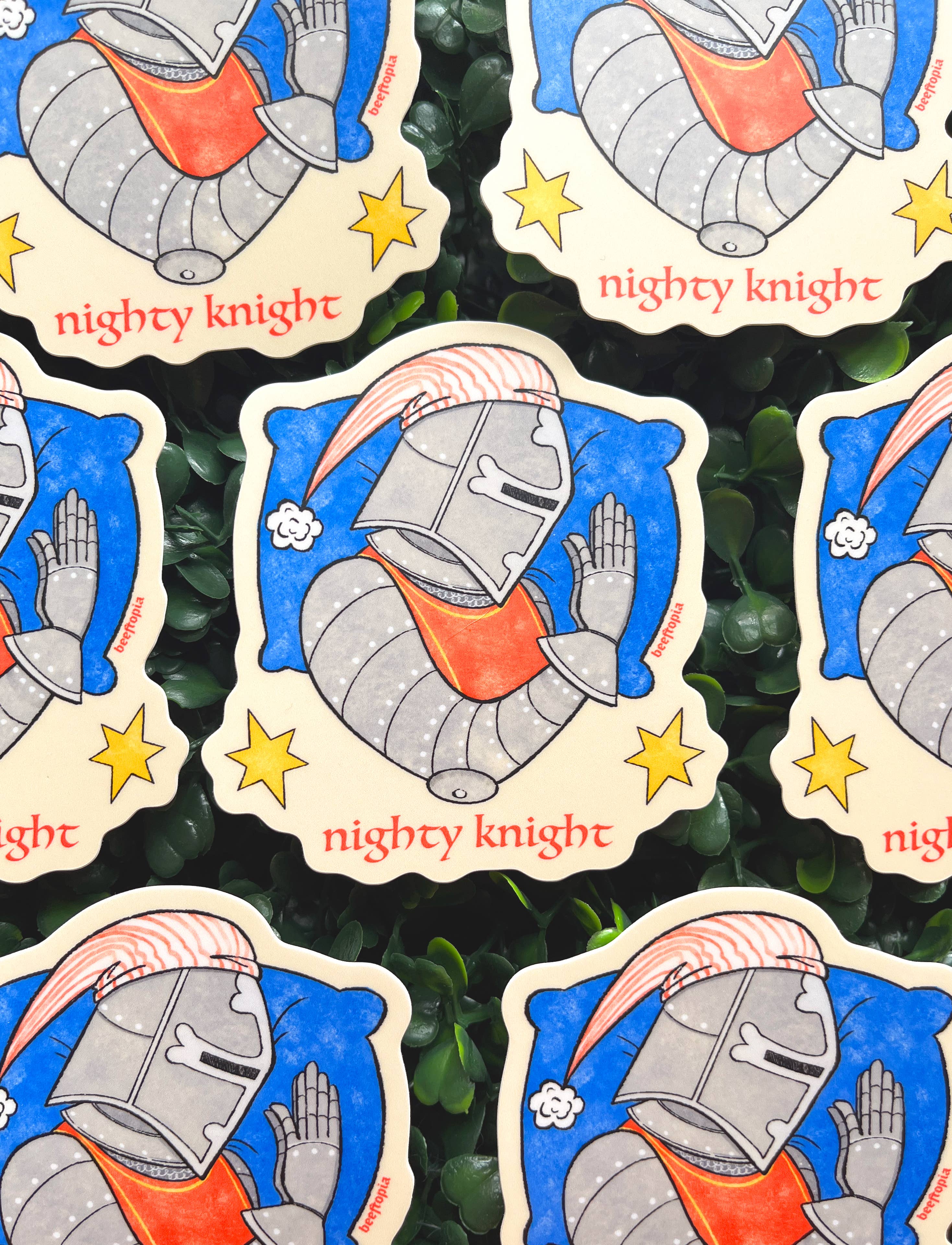 Beeftopia – wholesale Sticker – Nighty Knight Medieval Waterproof Vinyl Sticker3