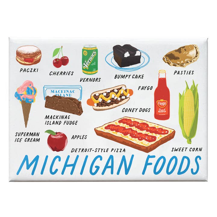Michigan Foods Magnet for wholesale by City Bird