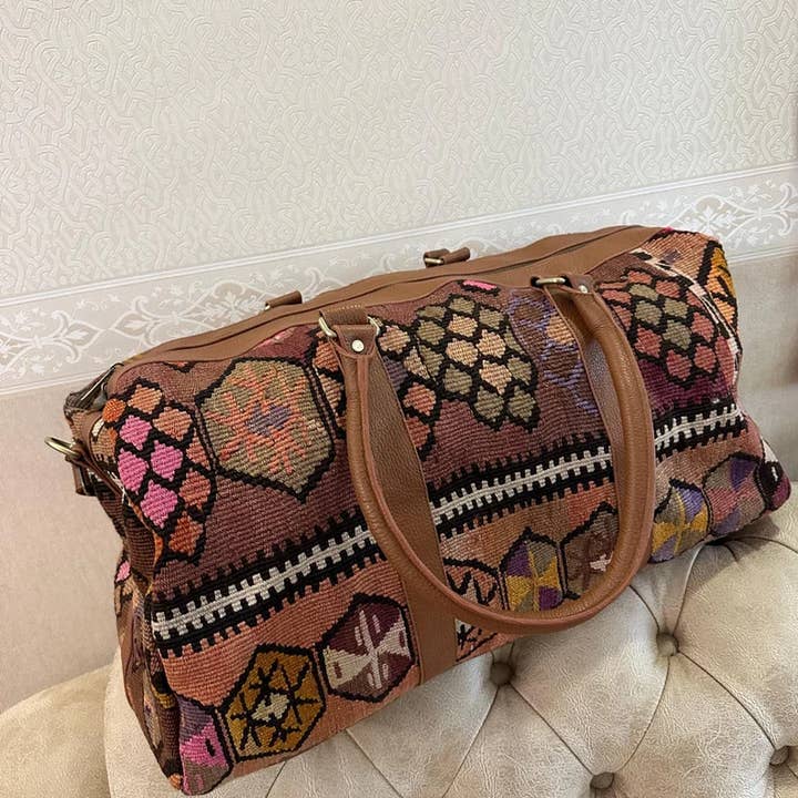 Turkisk Kars Kilim Resväska - Handgjord Vävnad i Ull för wholesale av Vintage Pillows Store